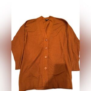 Express Women's Orange Cardigan Sweater